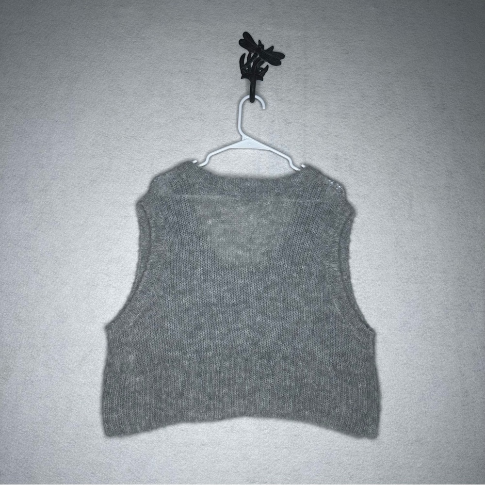 Free People Dream Maker Vest - Light Gray - Size L - Picture 2 of 3